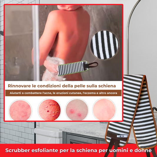 Scrubber esfoliante per la schiena per uomini e donne